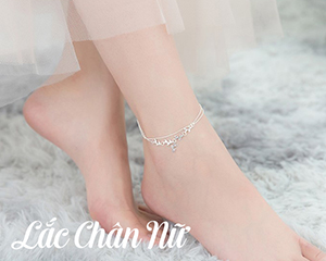 Lắc chân bạc nữ cao cấp dây đôi nhánh lá nhẹ nhàng LCBN99